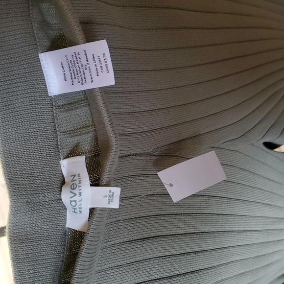 Talbots Haven Well Within Ribbed Knit High Waist Wide-Leg Sz. L Pants - Picture 4 of 11